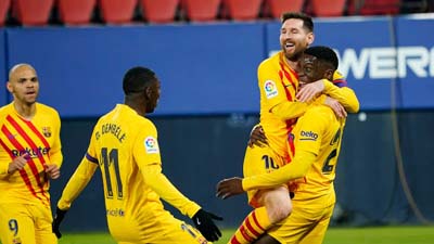 Tekuk Osasuna, Barcelona Tempel Atletico Madrid di Puncak Klasemen